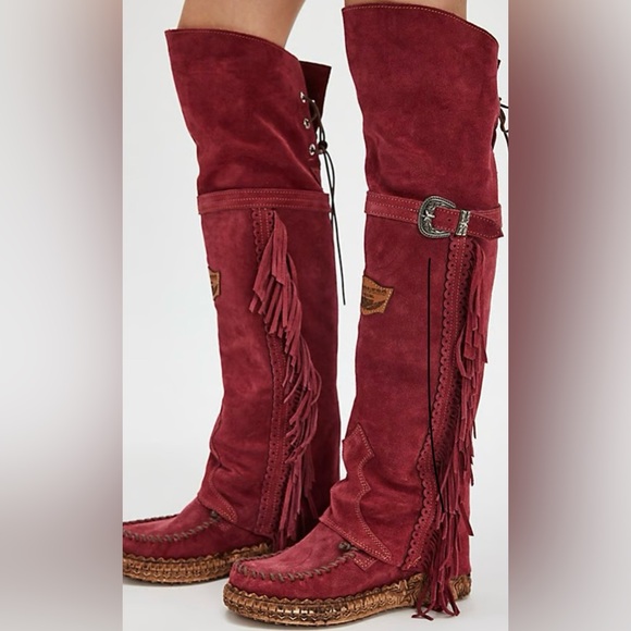 Free People El Vaquero Drifter Tall boot in red size 39 - Picture 1 of 6